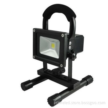 Black 10w 2200mah Rechargeable Led Flood Light 